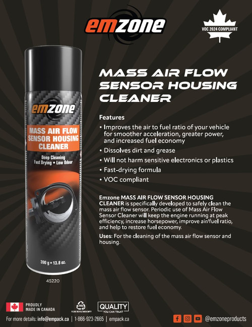 Mass Air Flow Sensor Housing Cleaner 390g  45220