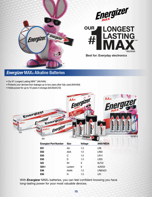 9V MAX® Alkaline Battery (1/pk)    522BP