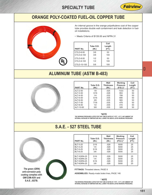 3/8" x 25' Coiled Steel SAE 527 Brake line  BLT-6-25
