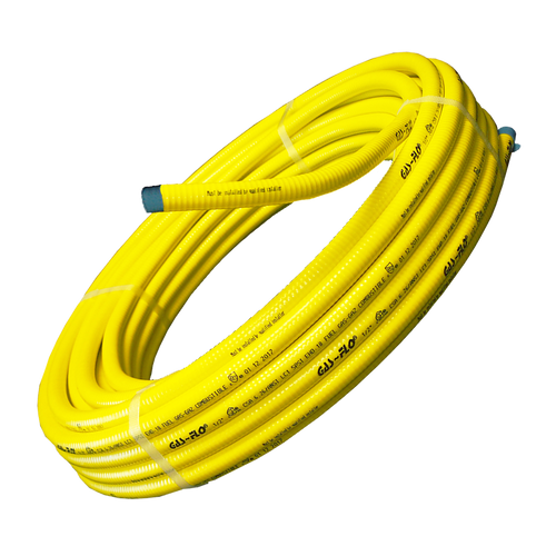 1/2" x 100' GAS-FLO® Yellow Coated Corrugated Stainless Steel Tube  GF-CSST-8-100