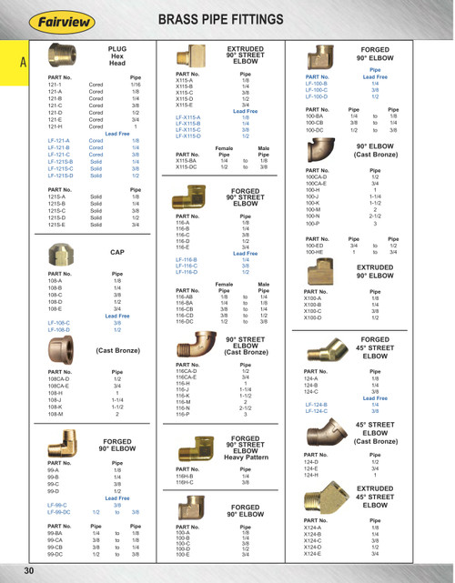 2-1/2" Cast Brass Female NPT 90° Elbow  100-N