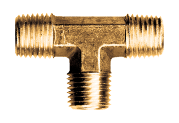3/8" Forged Brass Male NPT Tee  101M-C