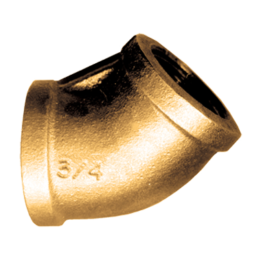 3/8" Cast Brass Female NPT 45° Elbow  105-C