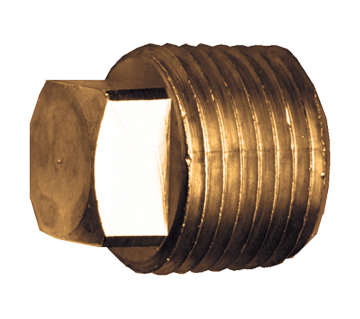 3/8" Brass Male NPT Square Head Plug  109-C