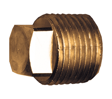 1/2" Brass Male NPT Square Head Plug  109-D