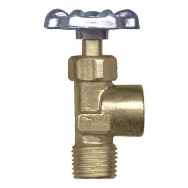 3/8 x 3/8" Brass Male NPT - Female NPT 90° Angle Valve   1115-CC