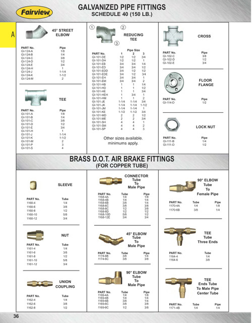 1/4 x 1/8" Brass DOT Metal Line Compression - Male NPT Connector  1168-4A