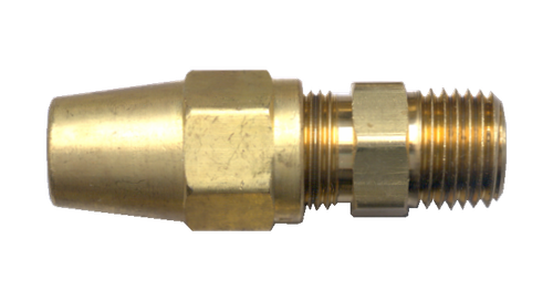 3/8 x 1/4" Brass DOT Metal Line Compression - Male NPT Connector  1168-6B