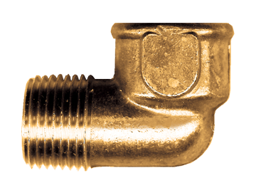 1/2" Cast Brass Male NPT - Female NPT 90° Street Elbow  116CA-D
