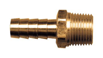 1 x 1" Brass Hose Barb - Male NPT Cast Coupler  125CA-16H