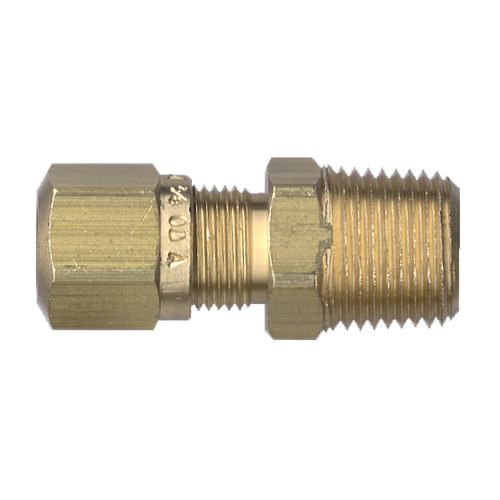 3/4 x 1/2" Brass DOT Poly Line Compression - Male NPT Connector  1468-12D