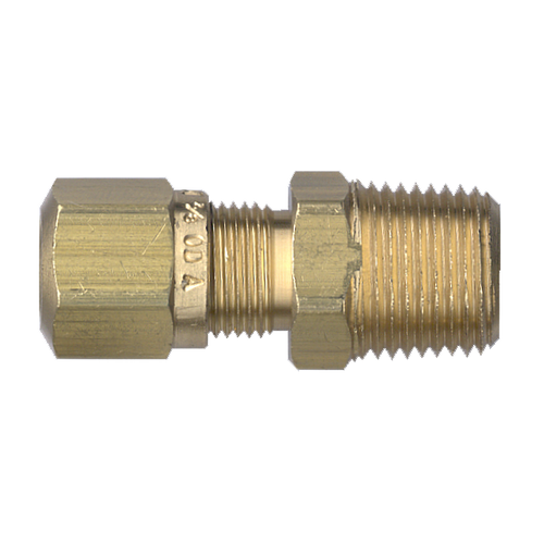 3/8 x 1/8" Brass DOT Poly Line Compression - Male NPT Connector  1468-6A