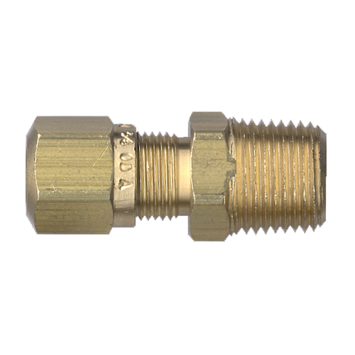 1/2 x 1/2" Brass DOT Poly Line Compression - Male NPT Connector  1468-8D