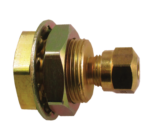 3/8 x 3/8" Brass DOT Poly Line Compression - Female NPT Terminal Bolt  1495N-6C