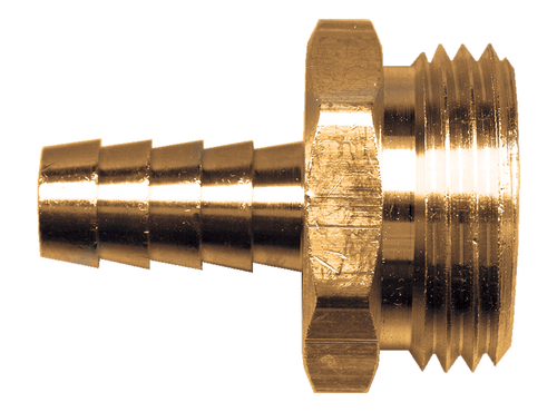 3/4"-11.5 x 3/4" Brass Hose Barb - Male Water Hose Connector  193-12