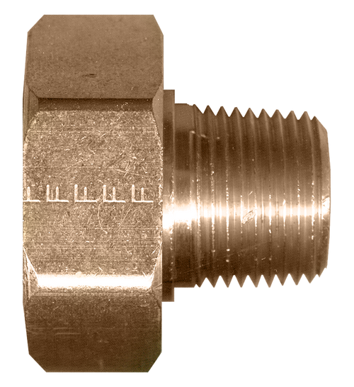 3/4"-11.5 x 1/2"  Brass Female Water Hose Swivel - Male NPT Connector  194-D