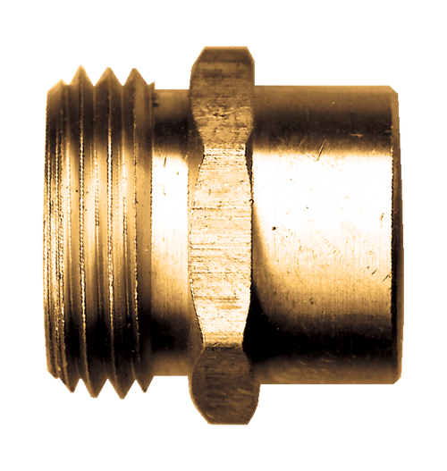 3/4"-11.5 x 3/4" Brass Male Water Hose - Female NPT Coupler  197-E