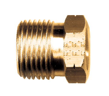 .885"-14 x 1/4" Brass Male POL (CGA510) Propane Nut - Fits 1/4 NPT Stem  2002-B