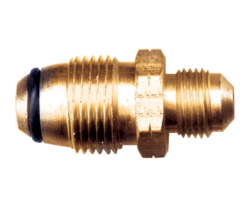 .885"-14 x 1/2" Brass Male POL (CGA510) - Male SAE 45° Flare Propane Coupler  2005-8
