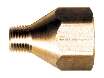 .885"-14 x 1/4" Brass Female POL (CGA510) - Male NPT Propane Coupler  2011-B