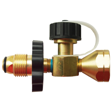 .885"-14 x 1"-20  Brass Male POL (CGA510) - Male Primus - Female POL (CGA510) Propane Branch Tee  2012