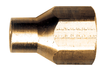 .885"-14 x 1/4" Brass Female POL (CGA510) - Female NPT Propane Coupler  2016-B