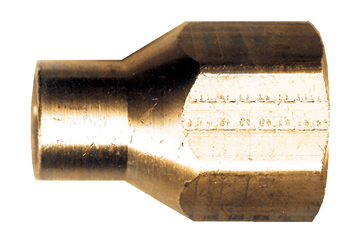 .885"-14 x 1/2" Brass Female POL (CGA510) - Female NPT Propane Coupler  2016-D