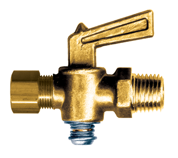 1/4 x 1/4" Brass Compression - Male NPT Shut Off Cock  2068-4B