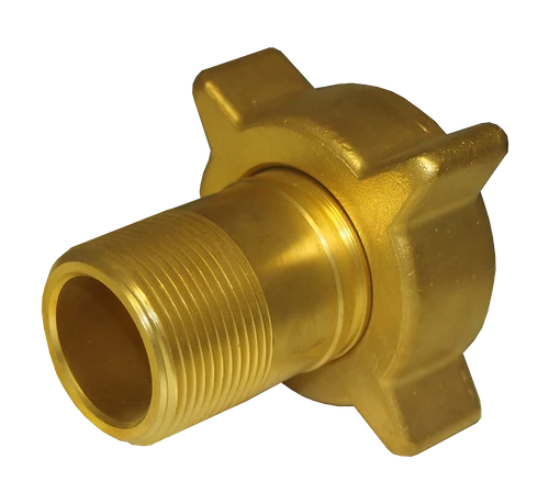 2-1/4 x 1-1/4" Brass Female ACME - Male NPT Propane Filler Coupling  2320