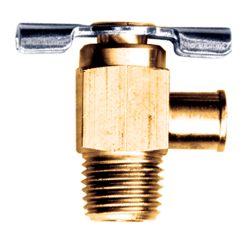 1/8" Brass 90° NPT Needle Seat Drain Cock  245-A
