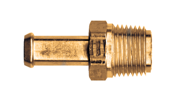 1/4 x 5/16" Brass Fuel Line Hose Barb - Male Inverted Flare Connector  335-54