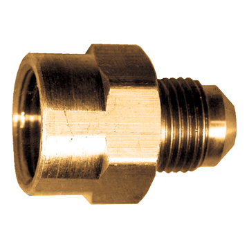 3/8 x 1/4" Brass Female 45° SAE Flare - Male 45° SAE Flare Coupler  35-64