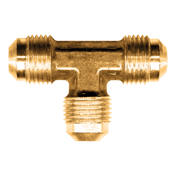 1/2 x 1/2 x 5/8" Brass Male 45° SAE Flare Reducing Tee  44R-810