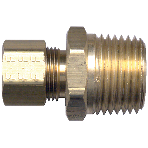 3/8 x 1/4" Brass Compression - Male NPT  Connector  68-6B
