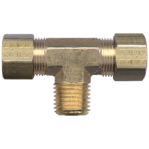 5/16 x 1/4" Brass Compression - Compression - Male NPT Tee   72-5B