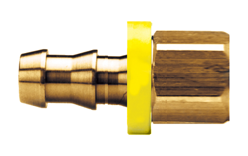 1/4 x 5/16" Brass Grip-Tite Hose Barb - Female 45° SAE Inverted Flare Connector  736-45