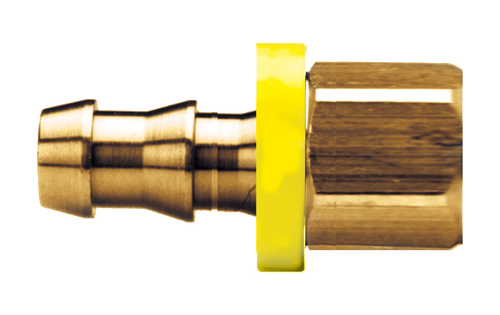 3/8 x 3/8" Brass Grip-Tite Hose Barb - Female 45° SAE Inverted Flare Connector  736-66