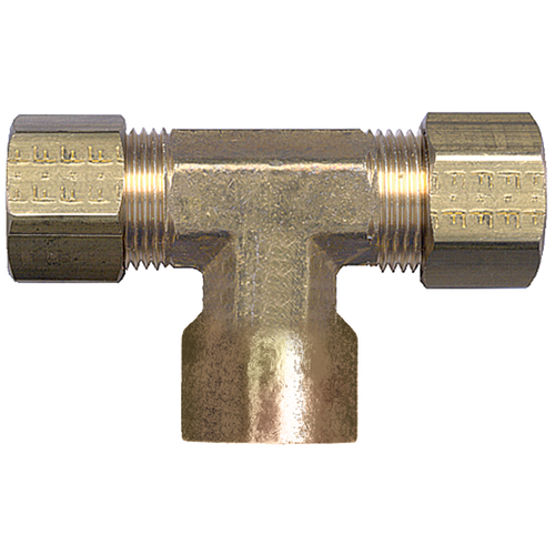 1/4 x 1/4" Brass Compression - Compression - Female NPT Tee   78-4B