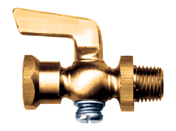 3/8" Brass Female NPT - Male NPT Shut-Off Cock  8120-C