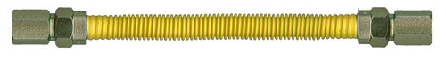 3/4 x 60" Female NPT - Yellow Coated S/S Natural Gas Hose Assembly  ACS-75FF-60