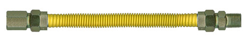 3/4 x 36" Female NPT - Male NPT Yellow Coated S/S Natural Gas Hose Assembly  ACS-75FM-36