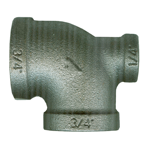 1-1/2 x 1/2 x 1-1/2 Sch. 40 Black Iron Female NPT Reducing Tee  BI-101-KDK