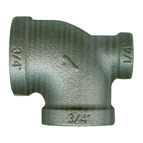 2 x 1 x 2" Sch. 40 Black Iron Female NPT Reducing Tee  BI-101-MHM