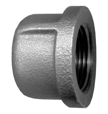 2" Sch. 40 Black Iron Female NPT Cap  BI-108-M