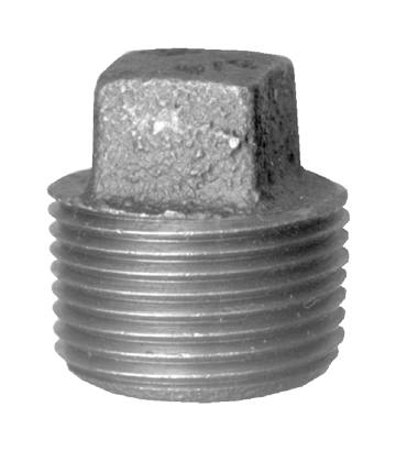 1" Sch. 40 Black Iron Male NPT Plug  BI-109-H