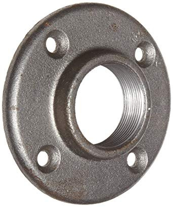 1/4" Sch. 40 Black Iron Female NPT Floor Flange  BI-114-B