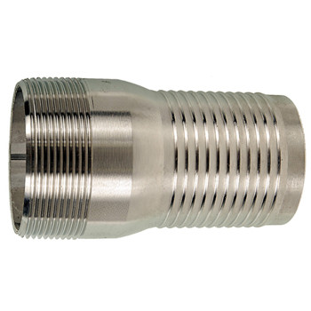 2 x 2" Plain Steel Hose Barb - Male NPT Combination Nipple  BI-125-32M