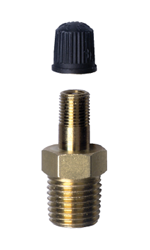 1/4" Brass Male NPT - Schrader Valve  BTV-B