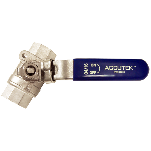1/2" Forged Stainless Steel 2000 PSI Female NPT Ball Valve - 2Pc. Construction  BVSS2203-D