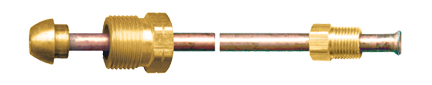 1/4 x 20" Copper Tube - Brass Male Short Nose POL (CGA510) - Male Inverted Flare Nut Pigtail  CP-2220